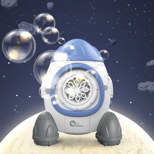 Rocket-Shaped Automatic Bubble Machine with Lights & Music