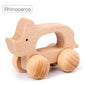 Cute Animal Wooden Baby Toy – Montessori Push & Stack Blocks for Infants
