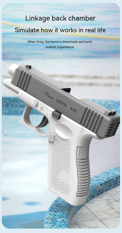 Automatic Continuous Spray Electric Water Gun – Rechargeable Motorized Water Blaster Toy