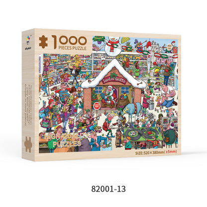 Custom 1000-Piece Wooden Puzzle – Special Shaped Educational Jigsaw for Adults