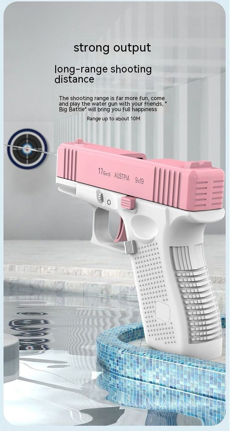 Automatic Continuous Spray Electric Water Gun – Rechargeable Motorized Water Blaster Toy